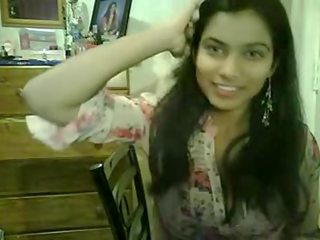 Adorable et tentant 20 année vieux indien fille sur webcam