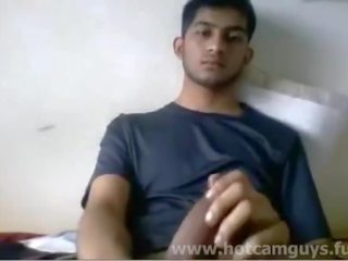 Outstanding enchanting Indian lad Jerks off on Cam